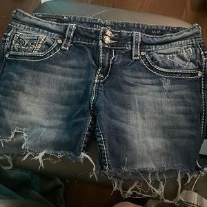 Blue Jean shorts bling